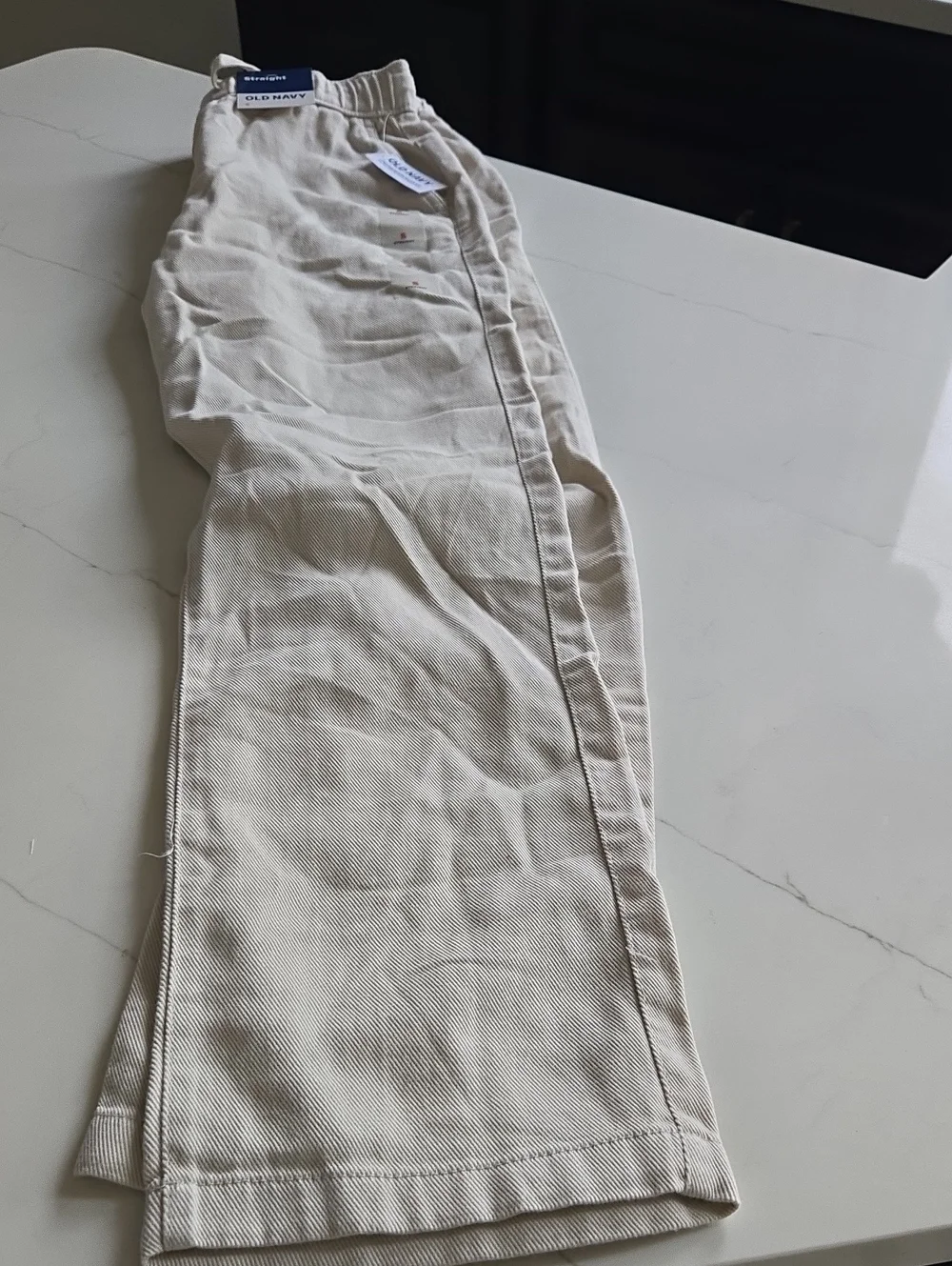 Old Navy Boys Cream Chino Pants
